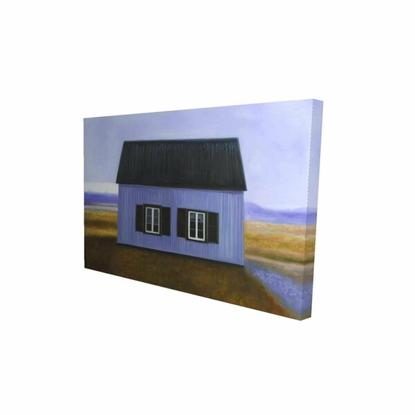 Begin Home Decor 12 x 18 in. Blue Barn-Print on Canvas 2080-1218-LA177